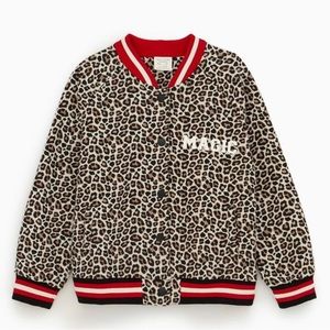 Zara Kids Leopard Bomber Jacket